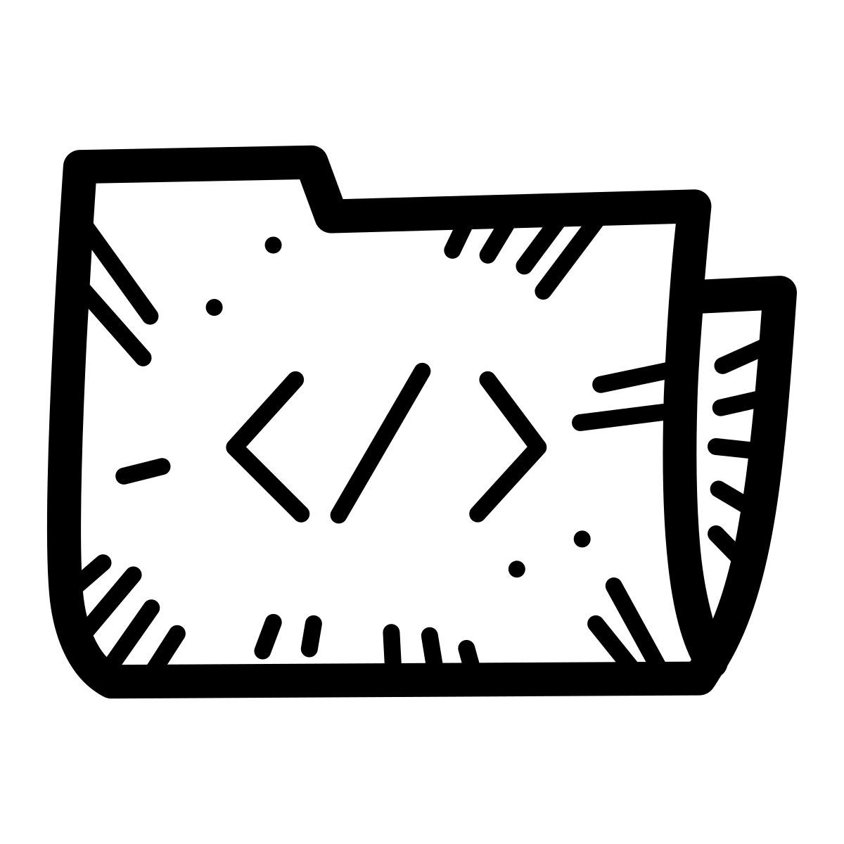quill style папка с кодом icon