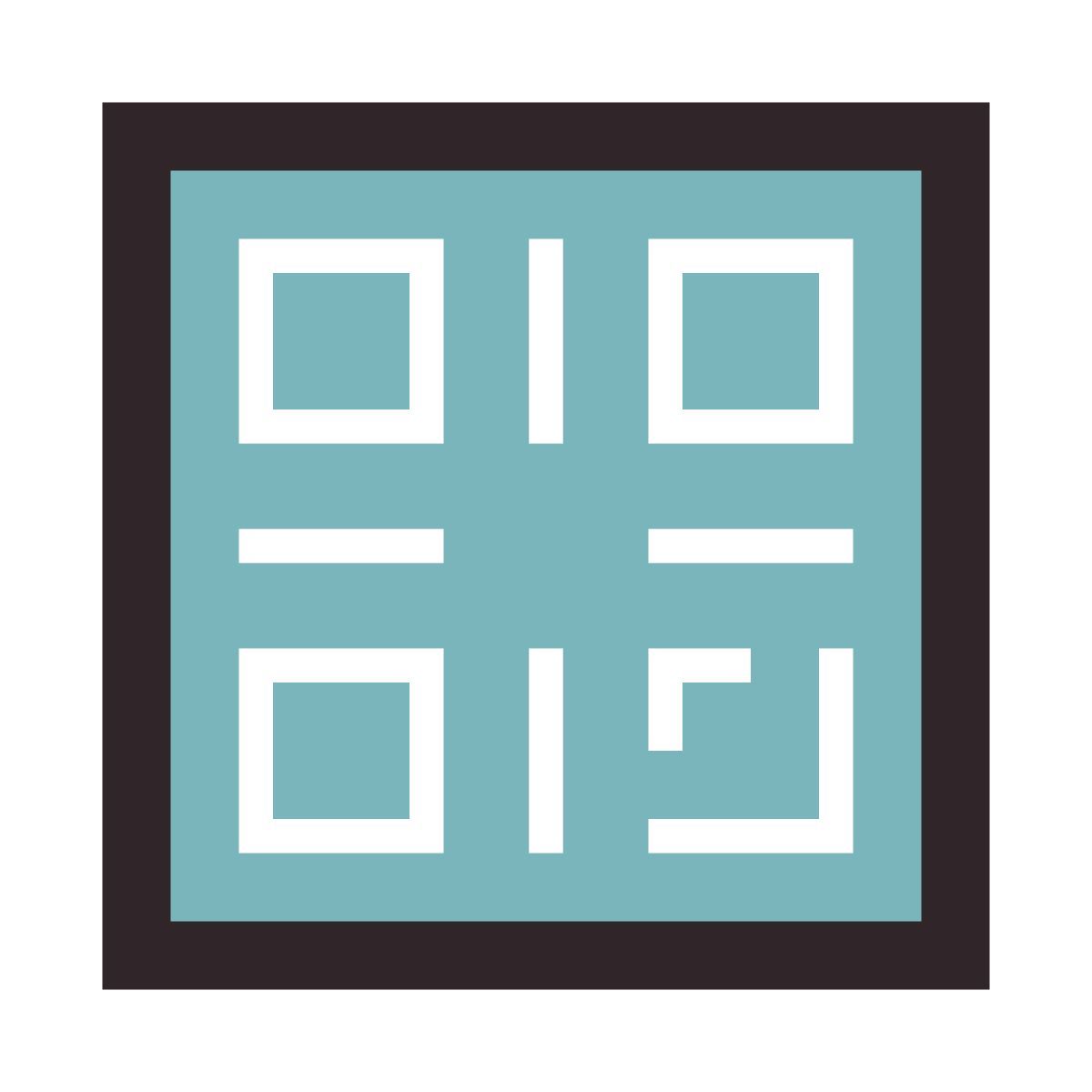 retro style qr код icon