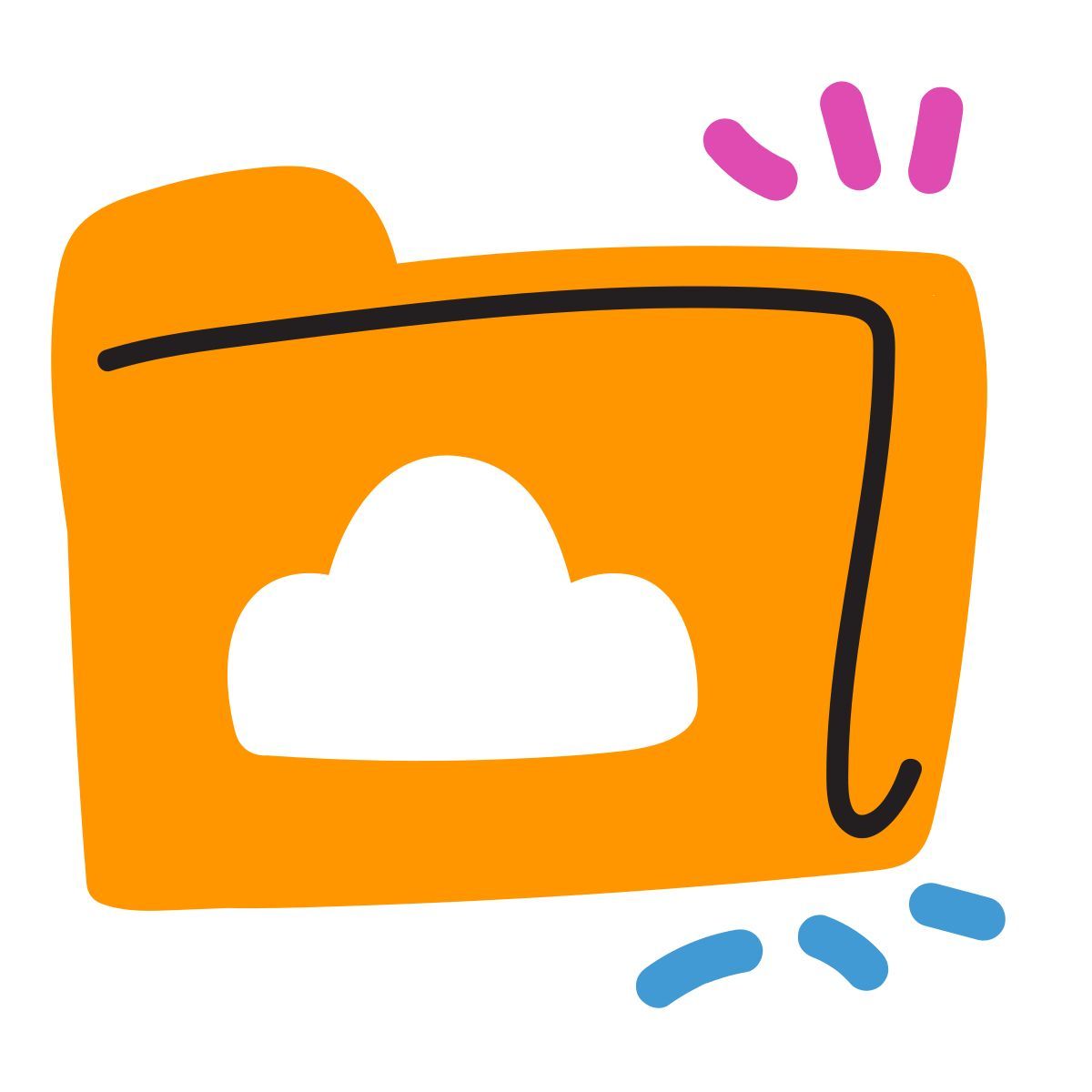 scribby style облачная папка icon
