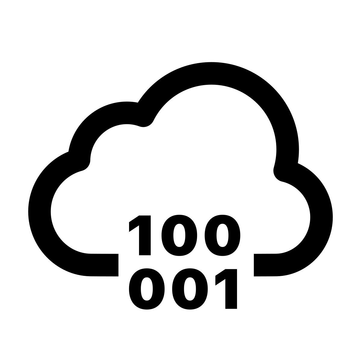 apple sf regular style облако двоичный код icon