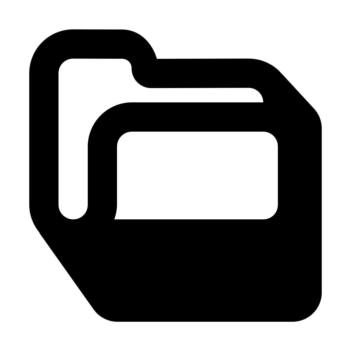 иконка открыть папку shadow стиль