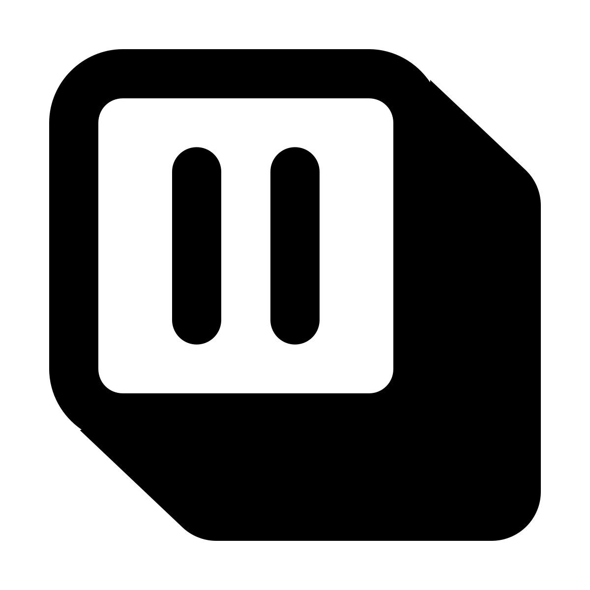 shadow style пауза в квадрате icon