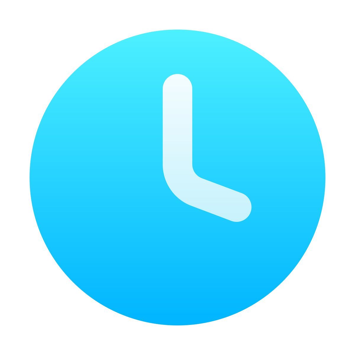 softteal gradient style часы icon