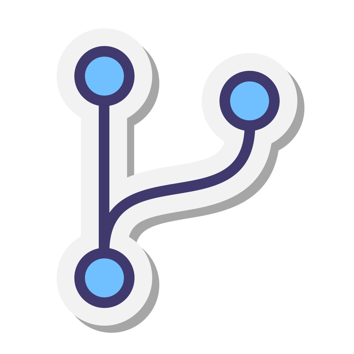 stickers style форк icon