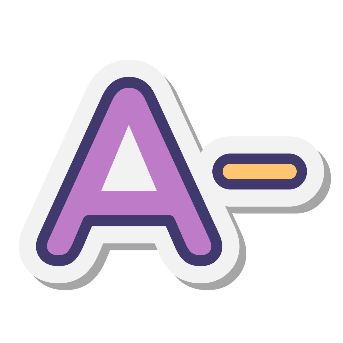 иконка уменьшить шрифт stickers стиль
