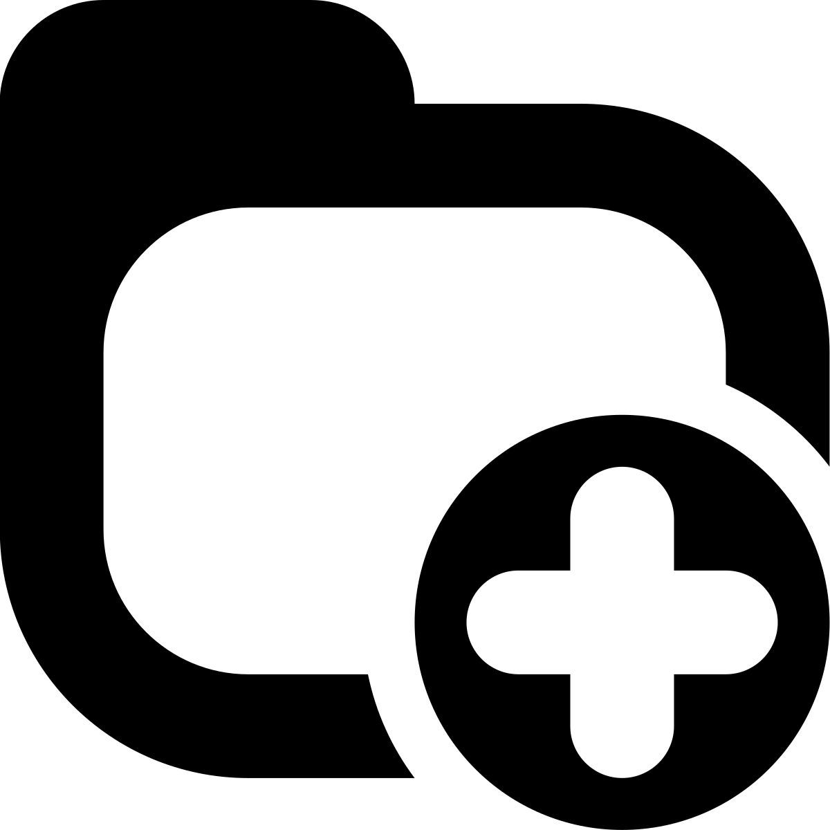иконка добавить папку tiny bold стиль