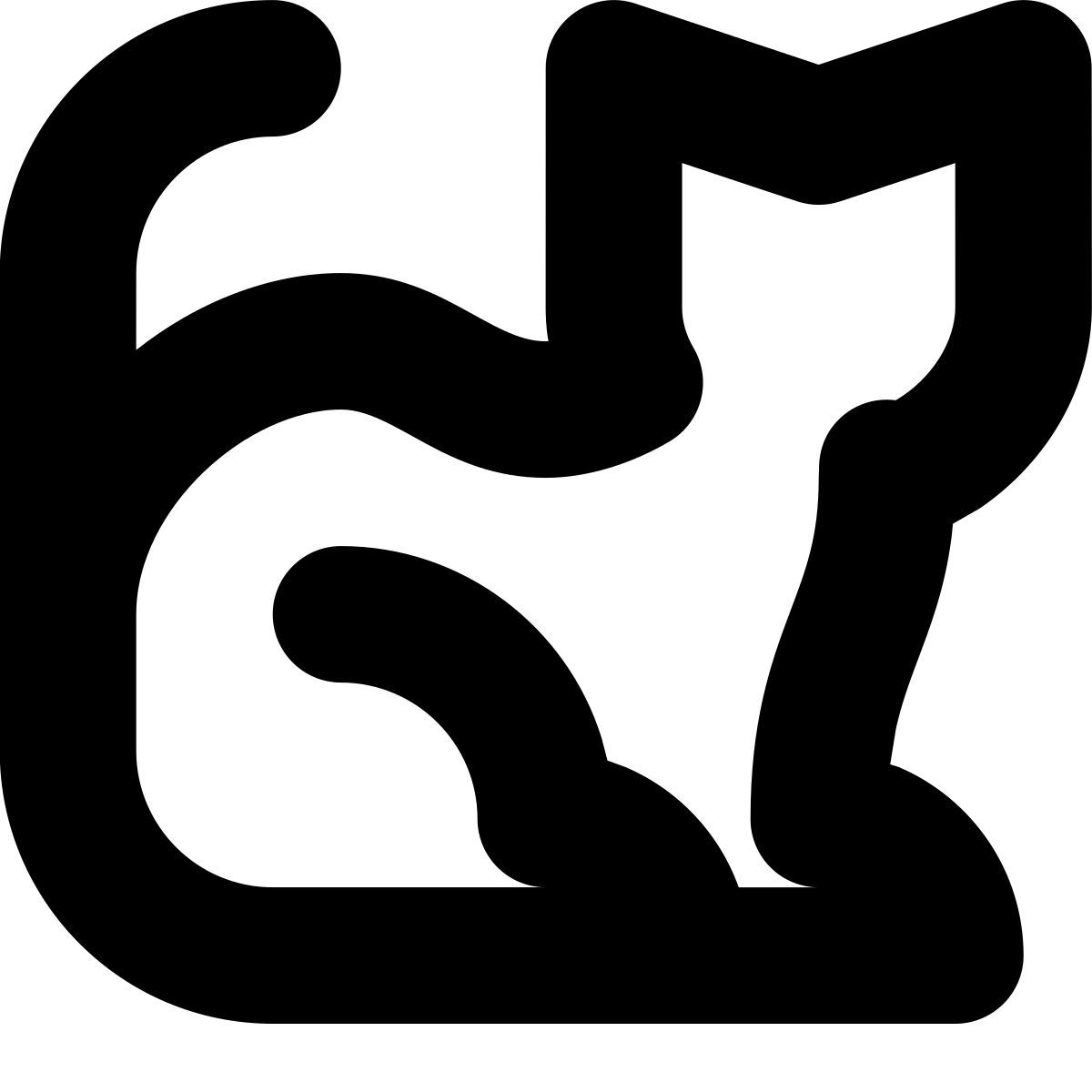 tiny bold style кошка icon