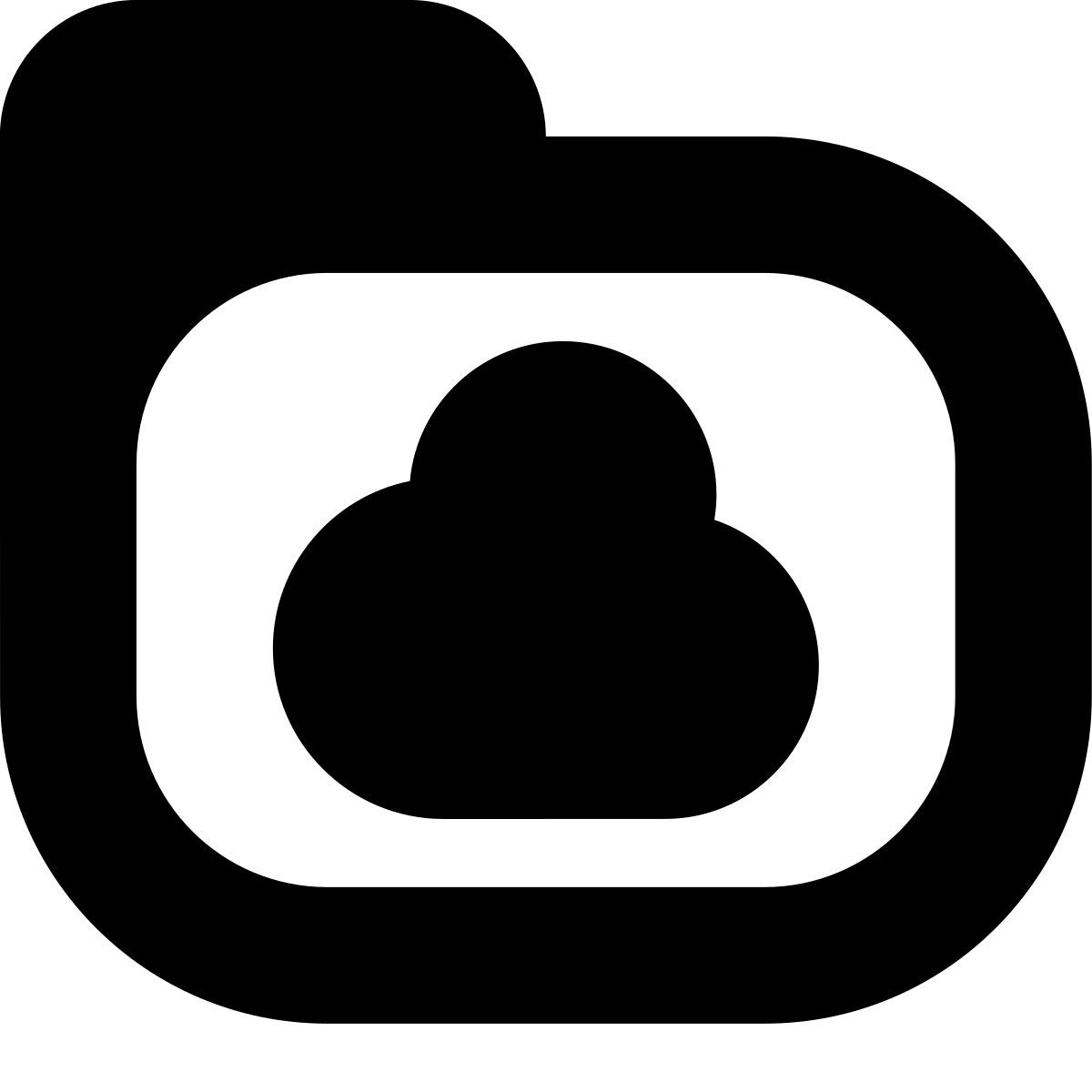 иконка облачная папка tiny bold style