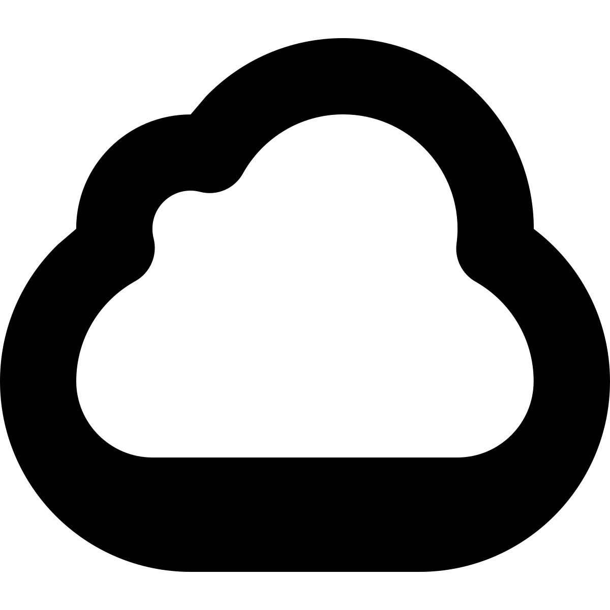 tiny bold style облако icon