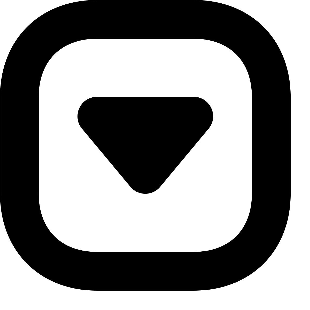 иконка вниз в квадрате tiny bold стиль