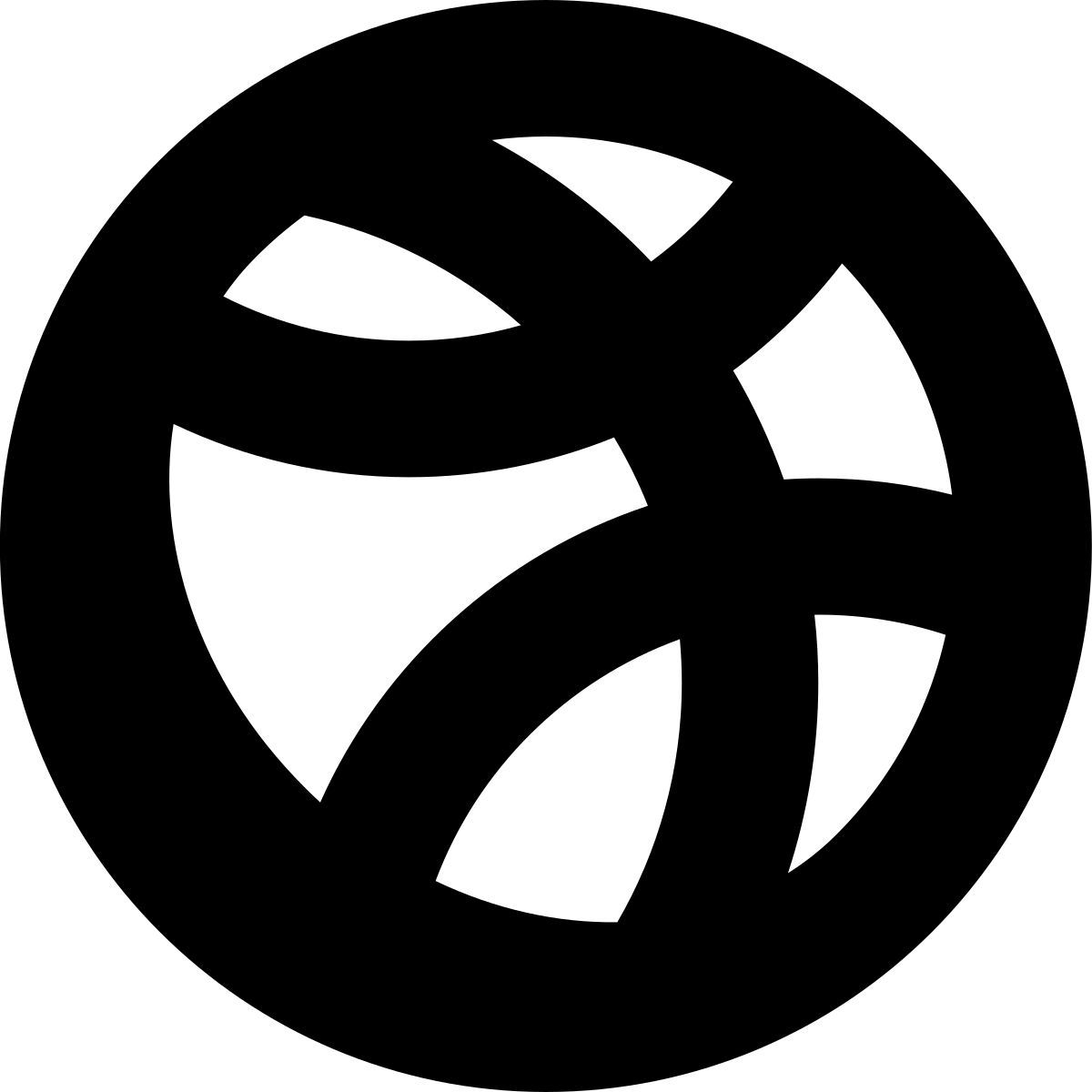 tiny bold style dribbble icon