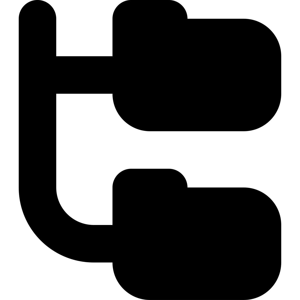 иконка дерево папок tiny bold стиль