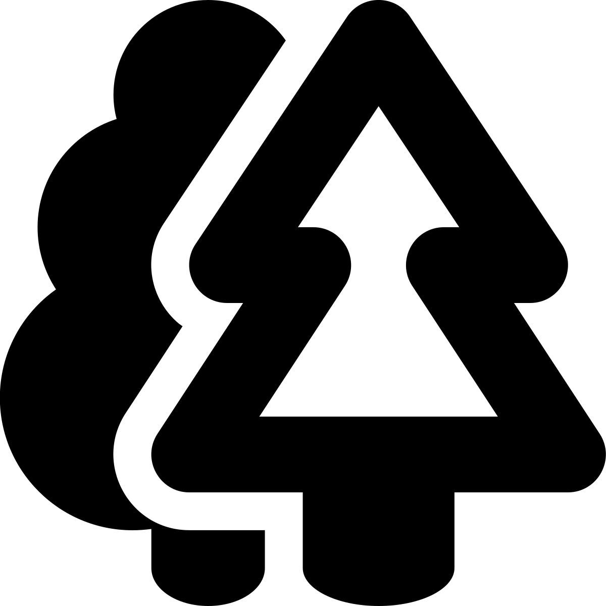 tiny bold style лес icon