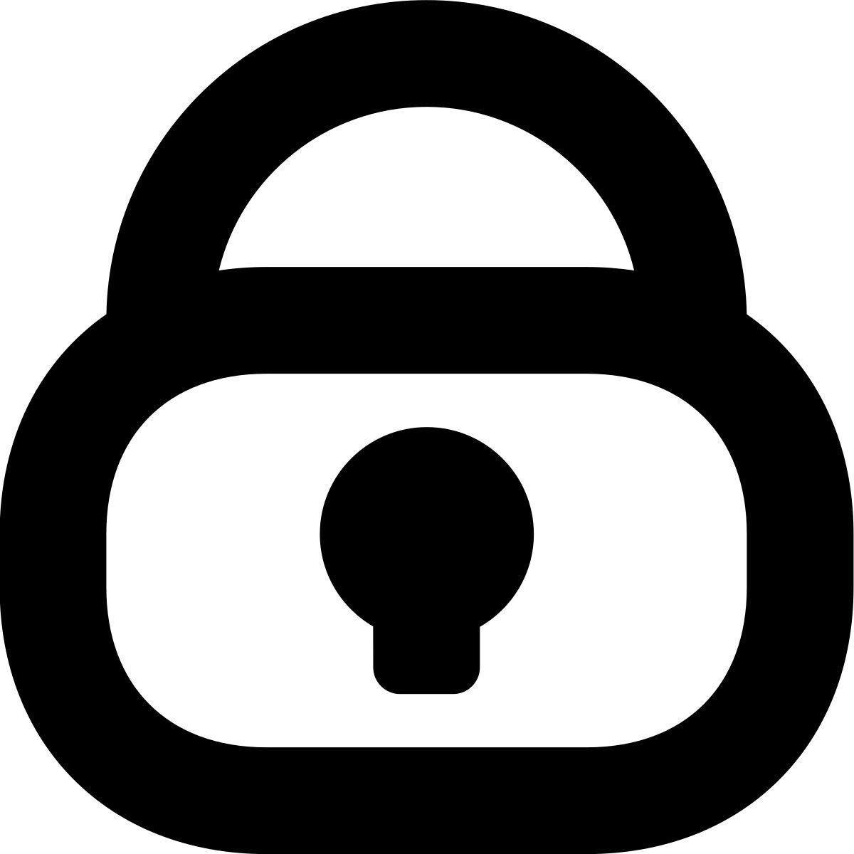 иконка замок tiny bold стиль