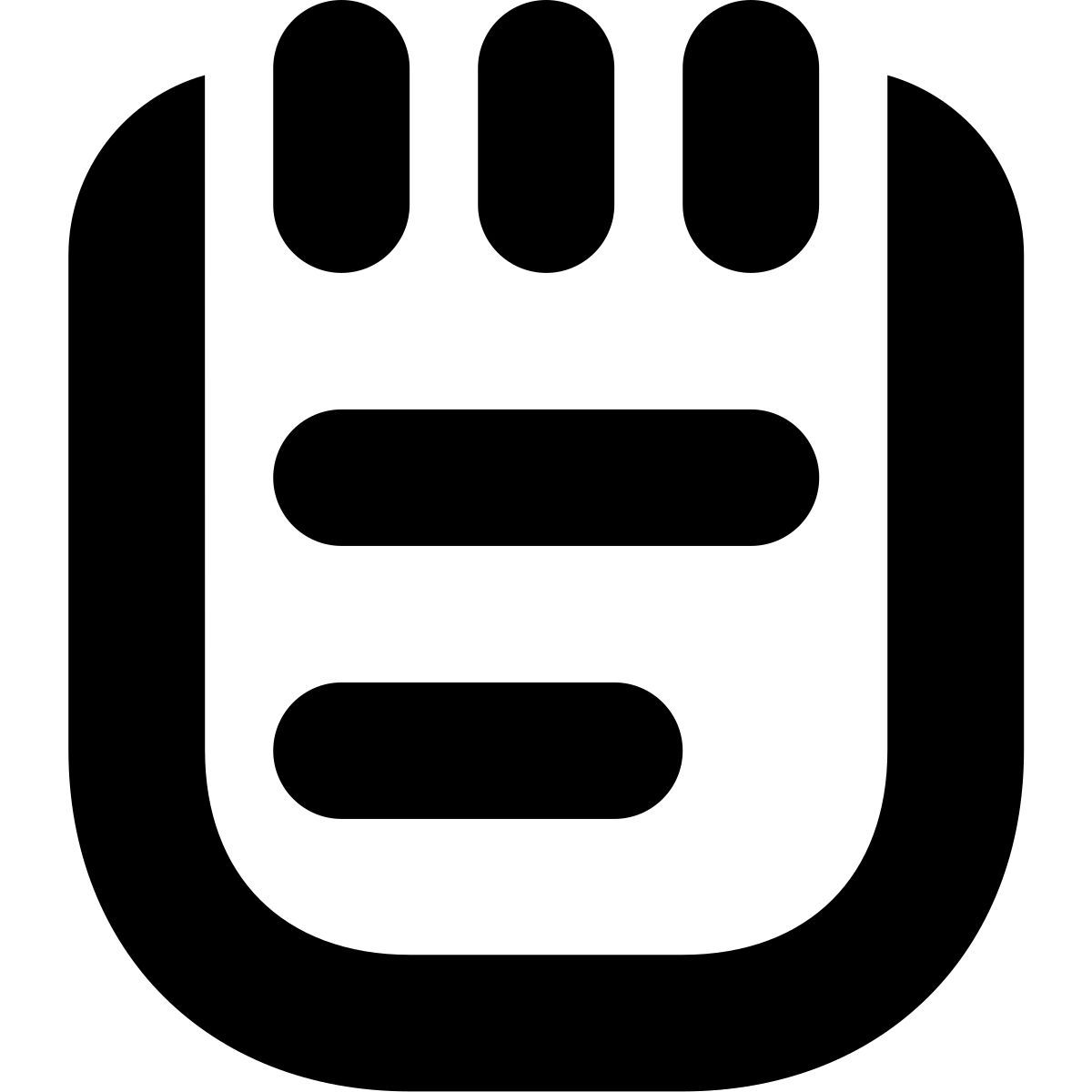 иконка блокнот tiny bold стиль