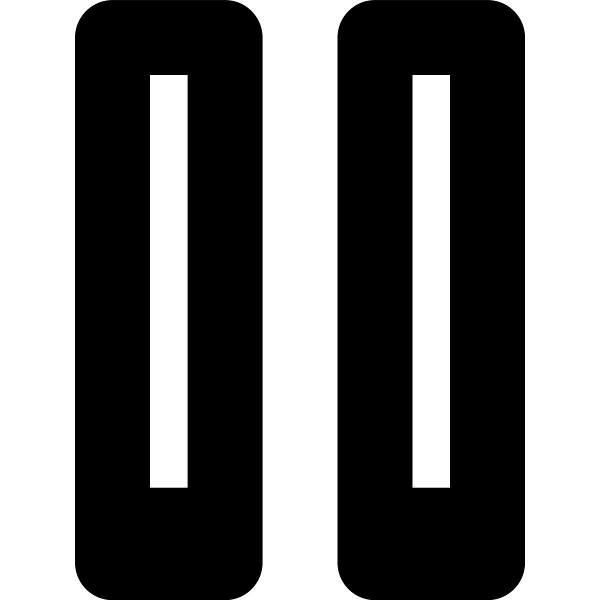 иконка пауза tiny bold стиль