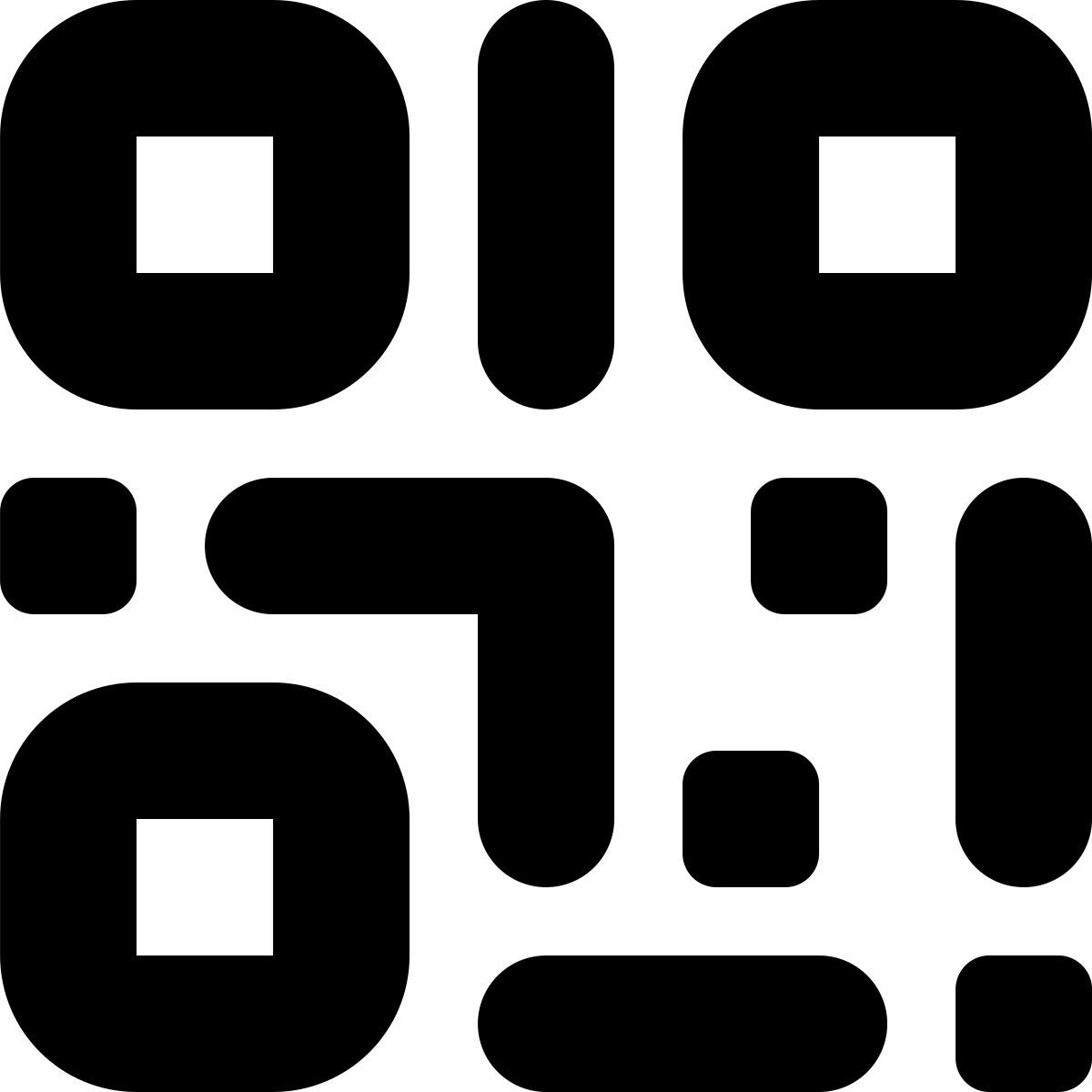 tiny bold style qr код icon