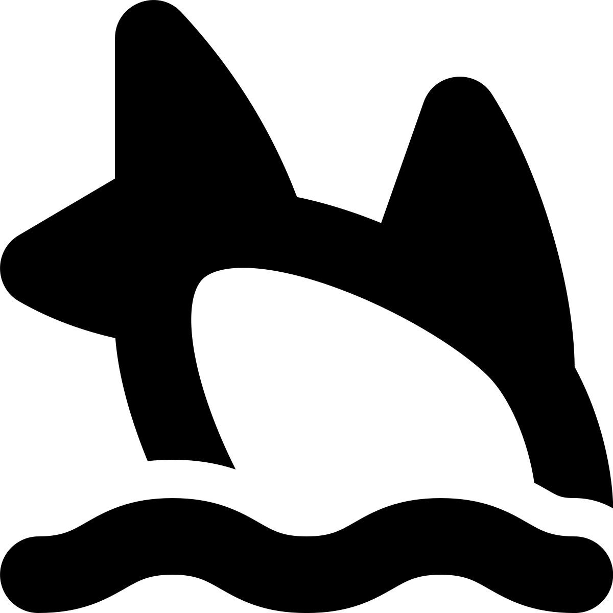 иконка выпущенная на свободу рыба tiny bold style