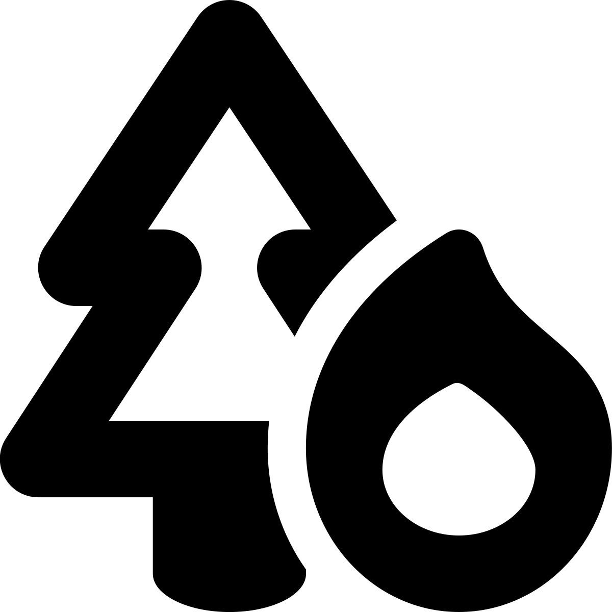 tiny bold style лесной пожар icon