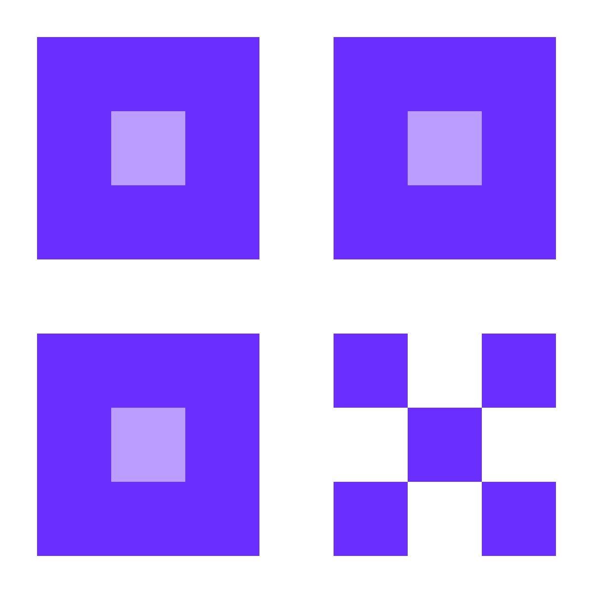tiny color style qr код icon
