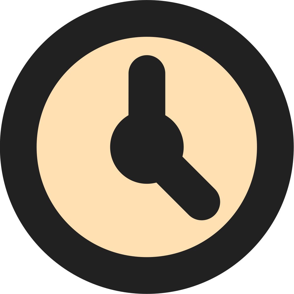 tiny bold color style часы icon
