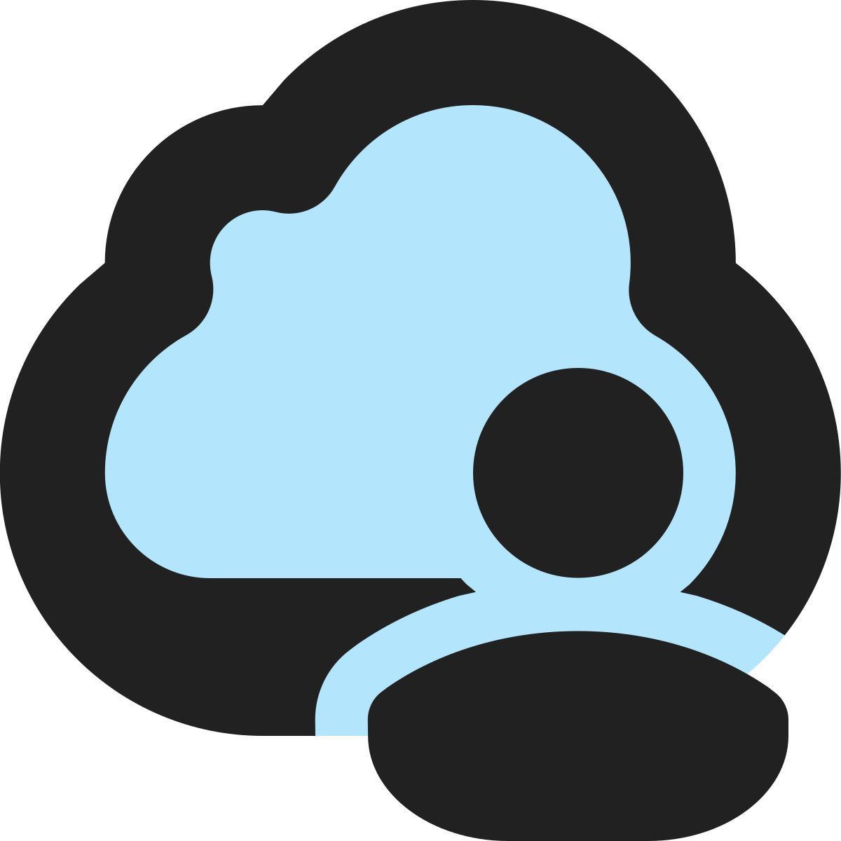 tiny bold color style пользователь облака icon