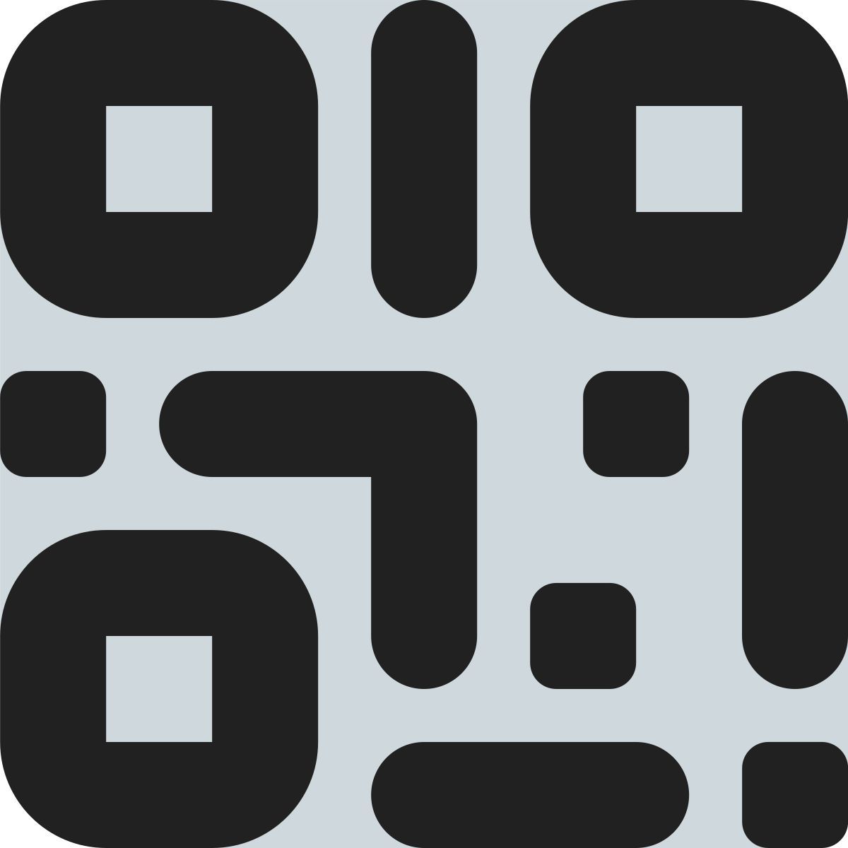 tiny bold color style qr код icon