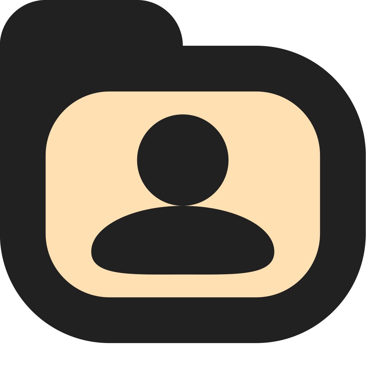 tiny bold color style папка пользователя icon