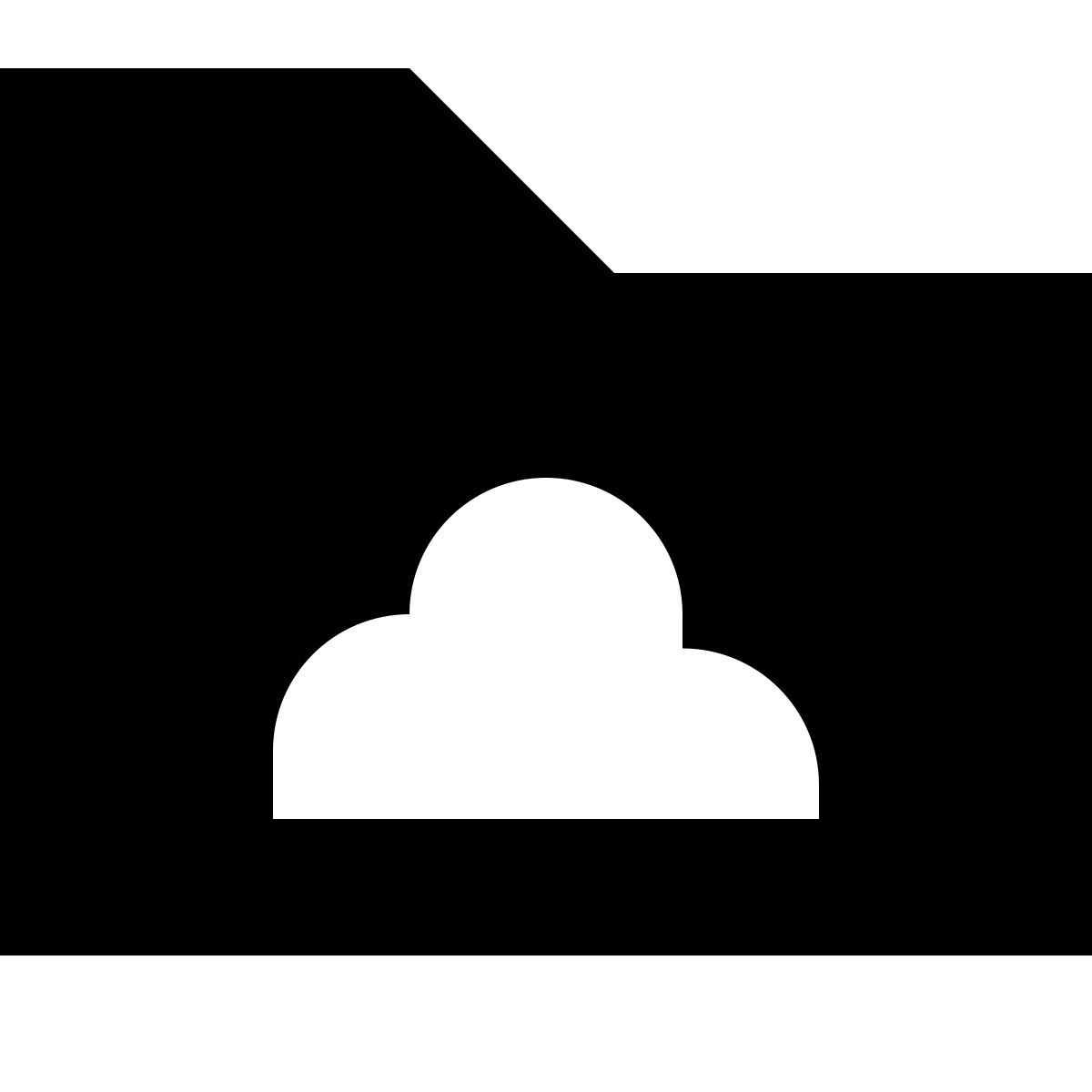 tiny glyph style облачная папка icon