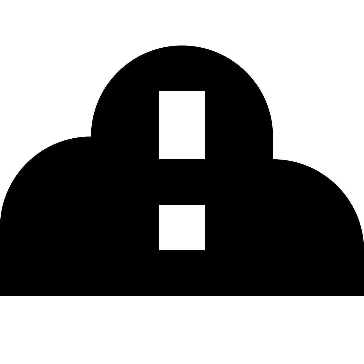 tiny glyph style облако с ошибкой icon