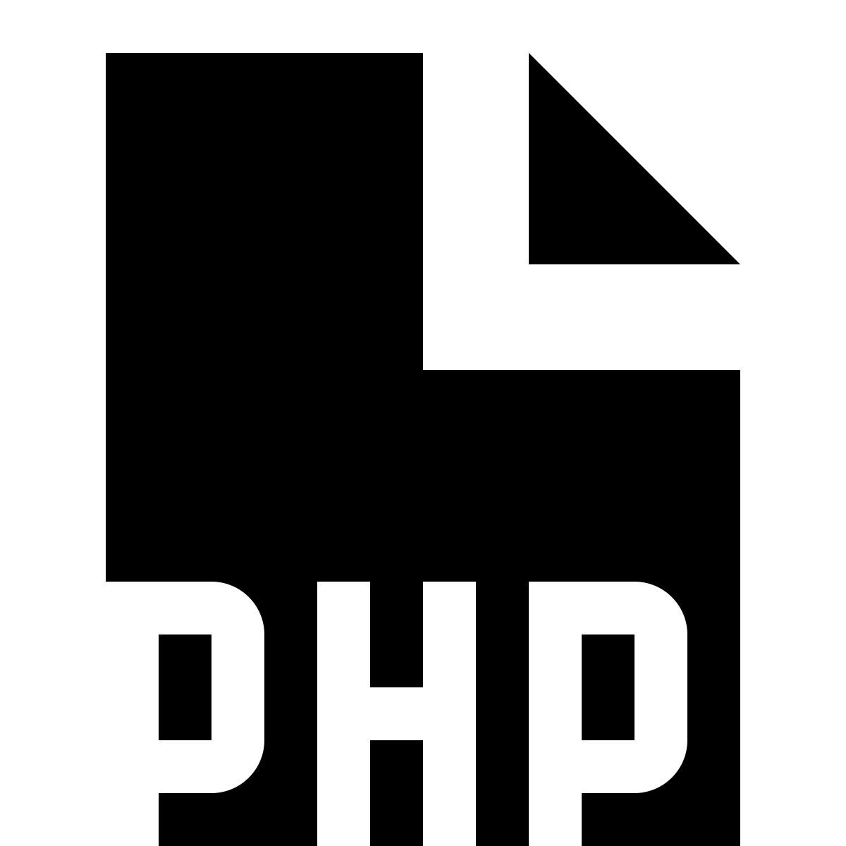 tiny glyph style php icon