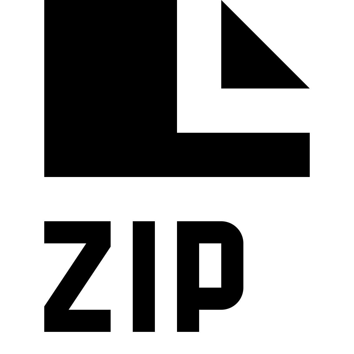 tiny glyph style zip icon