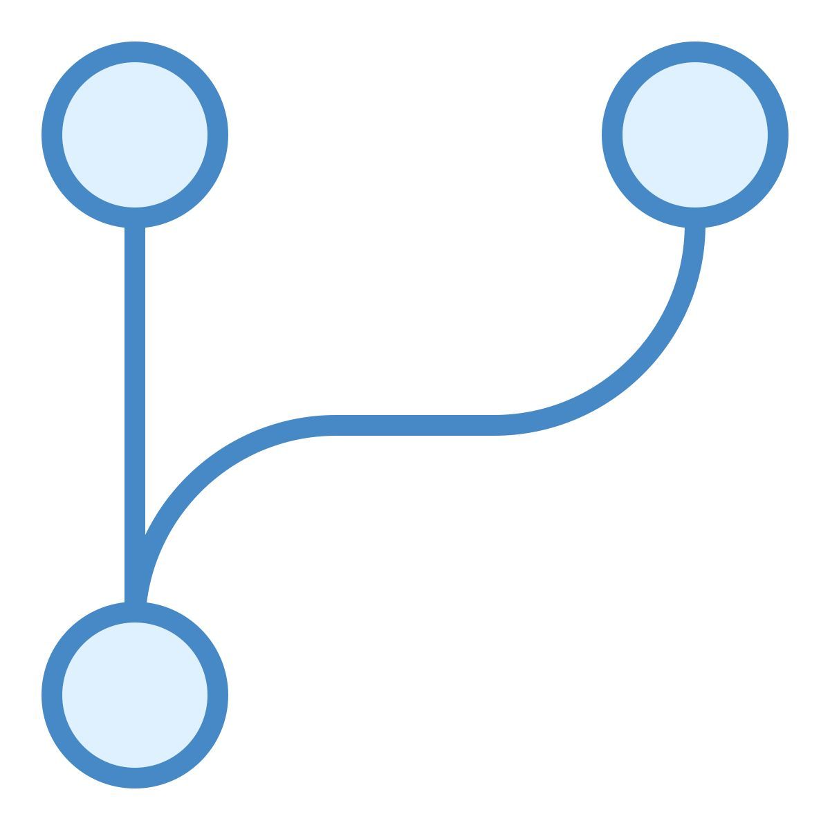blue ui style форк icon