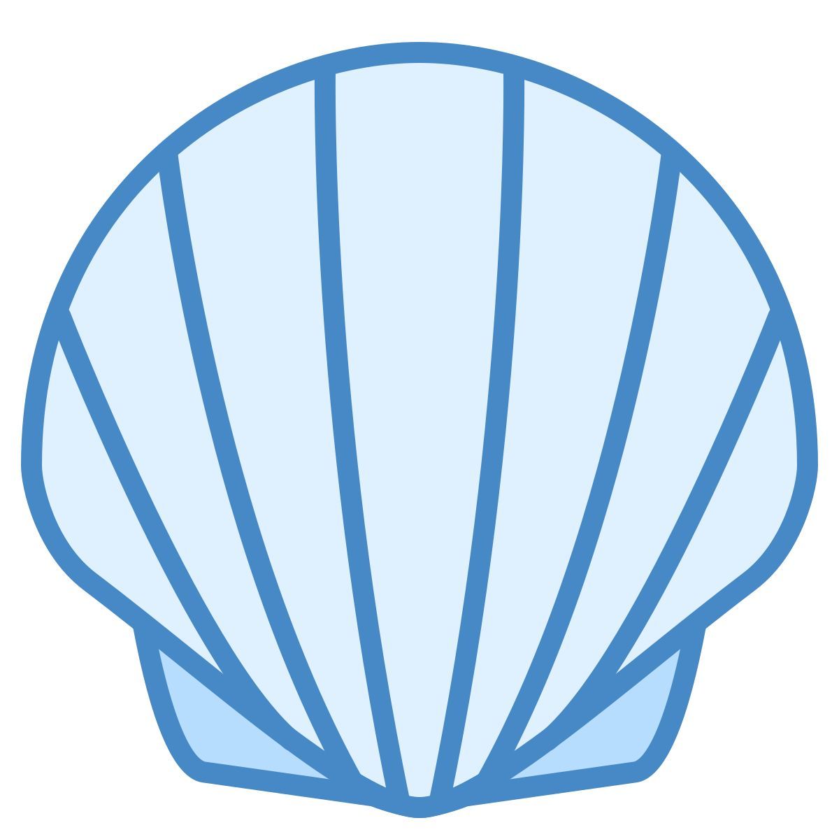 blue ui style моллюск icon