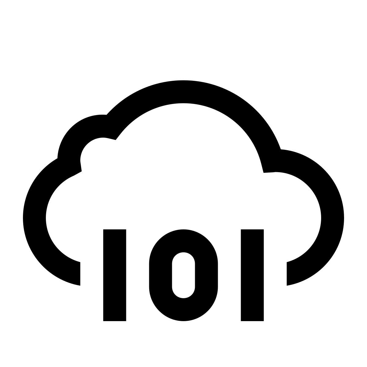 windows 10 style облако двоичный код icon